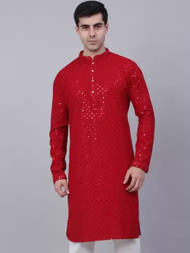 Men Ethnic Motifs Cotton Kurta - image 2