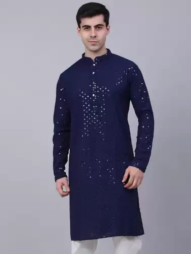 Men Ethnic Motifs Cotton Kurta - image 2