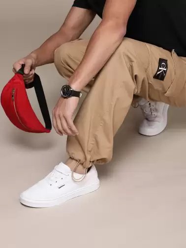 Men Pure Cotton Cargo Trousers - image 2