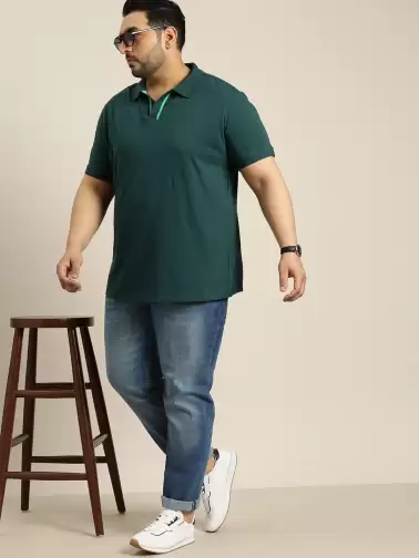 Men Plus Size Tapered Jeans - image 2
