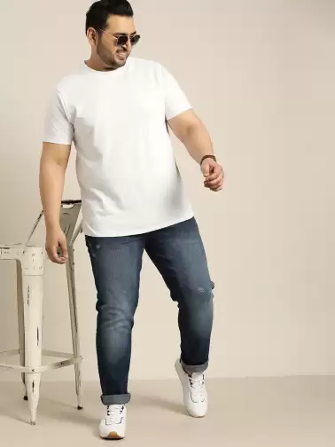 Men Plus Size Tapered Jeans - image 2