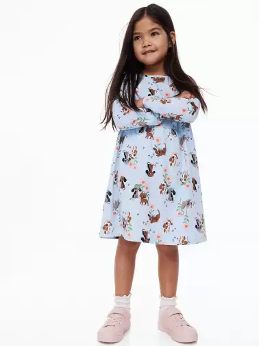 Girls Cotton Jersey Dress - image 2