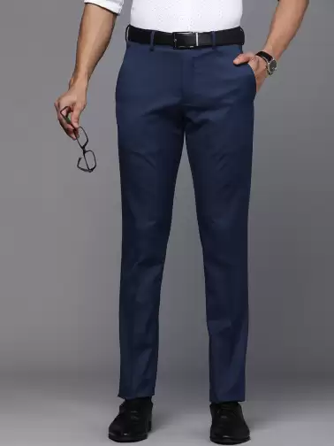 Men Slim Fit Formal Trousers - image 2