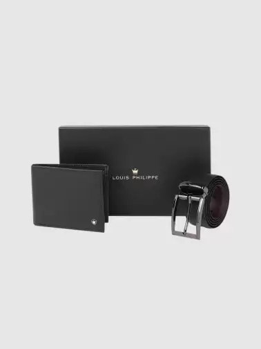Men Leather Wallet & Belt Set - image 2