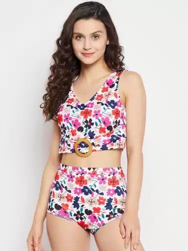Women Printed Two Piece Swim Set - image 2