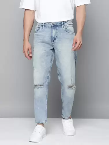 Slash Knee Light Fade Jeans - image 2