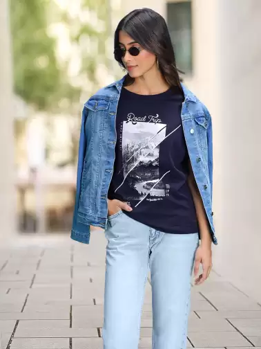 Printed Round Neck T-shirt - image 2