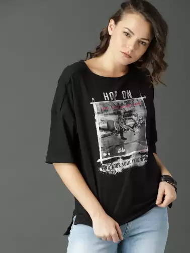 Printed Round Neck T-shirt - image 2