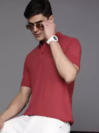 Men Polo Collar Slim Fit T-shirt - image 2