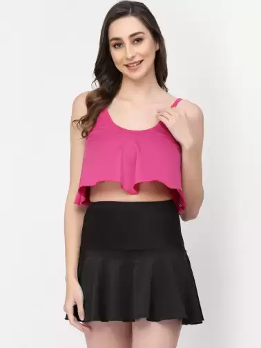 Women Two Piece Skirtini Swim Set - image 2