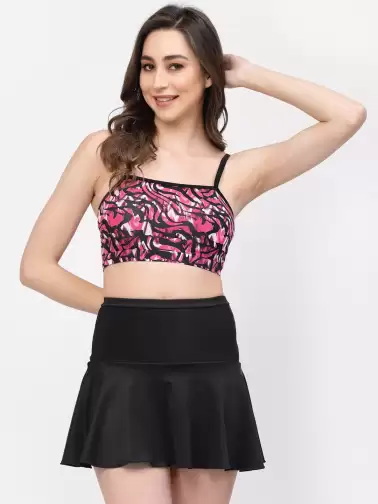 Women Printed Two Piece Tankini Swimwear Set - image 2