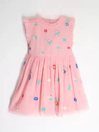 Girls Cotton Fit & Flare Dress - image 2