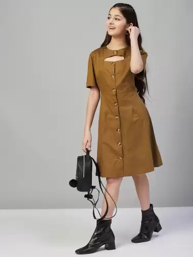 Cotton A-Line Dress - image 2