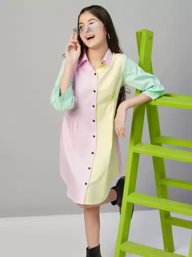 Puffed Sleeve Cotton Dress - image 2