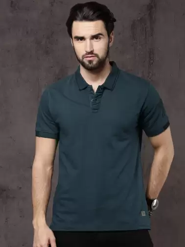 Time Travlr Polo Collar Pure Cotton T-shirt - image 2