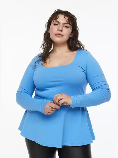 Women Plus Size Peplum Top - image 2