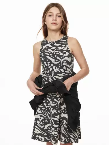 Girls Patterned Jersey Dress - image 2