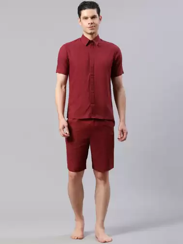 Men Shirt Collar Night Suit - image 2