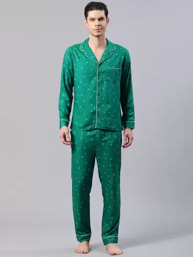 Men Printed Night Suit - image 2