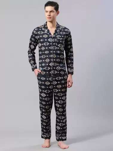 Men Printed Night Suit - image 2