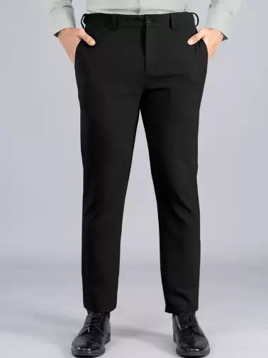 Men Slim Fit Formal Trousers - image 2