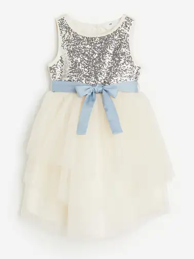 Girls Sequined Tulle Dress - image 2