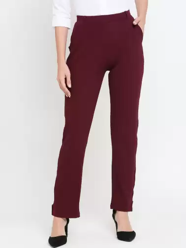 Women Cotton Formal Trousers - image 2