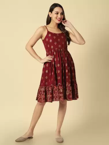 Ethnic Motifs Dress - image 2