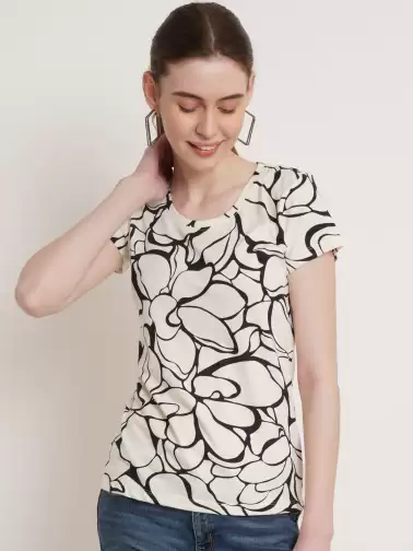 Printed Cotton T-shirt - image 2