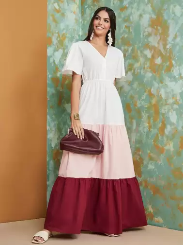 Tiered Cotton Maxi Dress - image 2