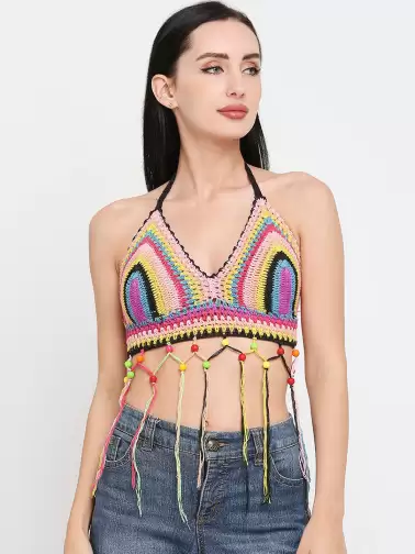 Women Crochet Swim Tops - image 2