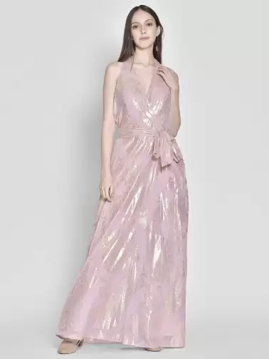 Printed Halter Neck Dress - image 2