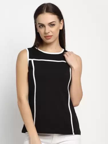 Sleeveless Pure Cotton T-shirt - image 2