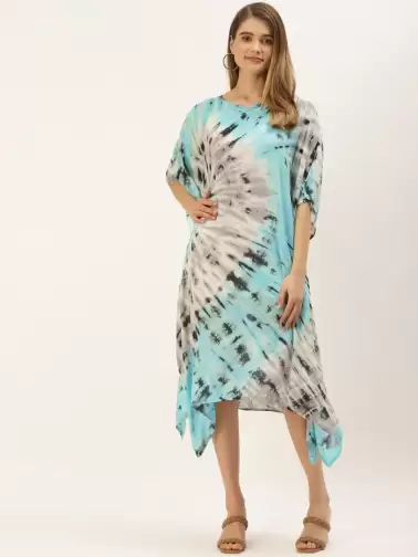 Tie and Dye Kaftan Midi Dress - image 2
