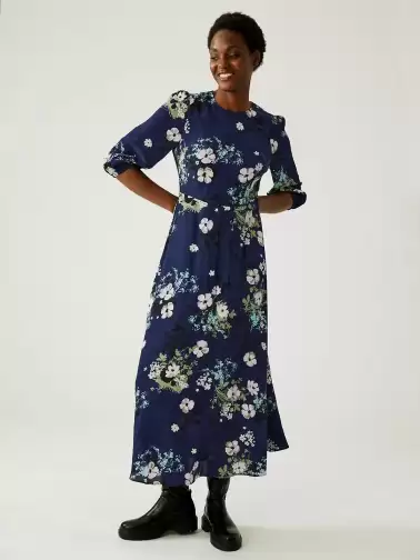 Floral Printed Maxi Dress - image 2