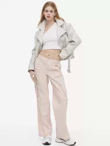 Women Canvas Cargo Trousers - image 2