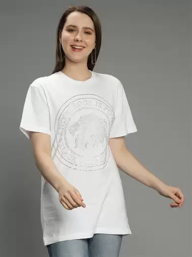 Embellished Cotton T-shirt - image 2