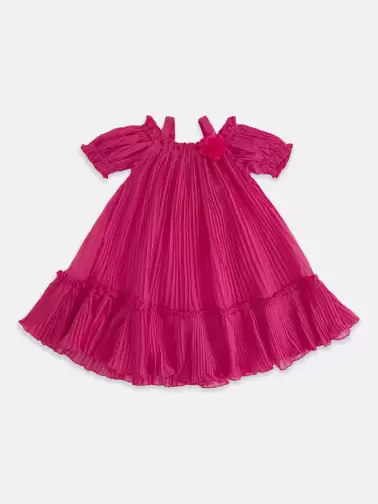 Girls Embellished A-Line Dress - image 2
