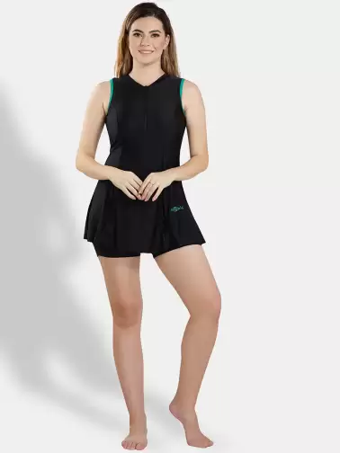 Turtle Neck Swimming Dress - image 2