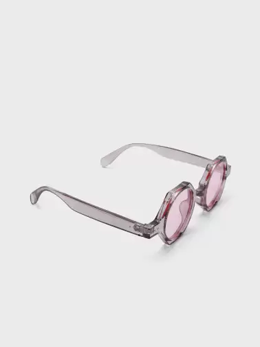 Women Hexagon Sunglasses - image 2