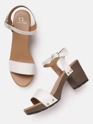 Women Textured Block Heels - image 2