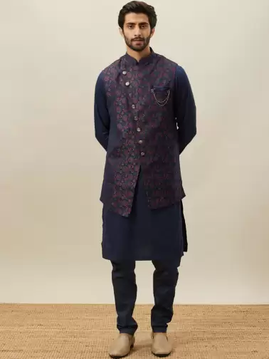 Men Printed Kurta with Pyjamas - image 2