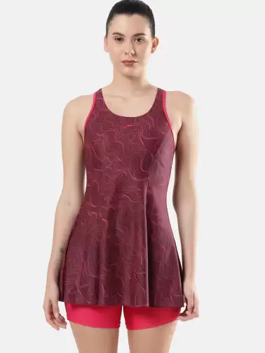 Printed Swimdress With Boyleg - image 2