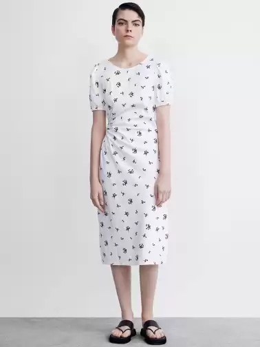 Printed Cut-Out Sheath Dress - image 2