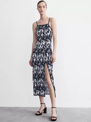 Floral Print Sheath Midi Dress - image 2