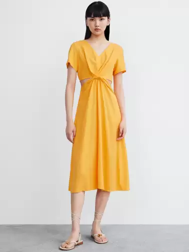 Cut-Out A-Line Midi Dress - image 2