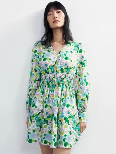 Cotton Floral Print Dress - image 2