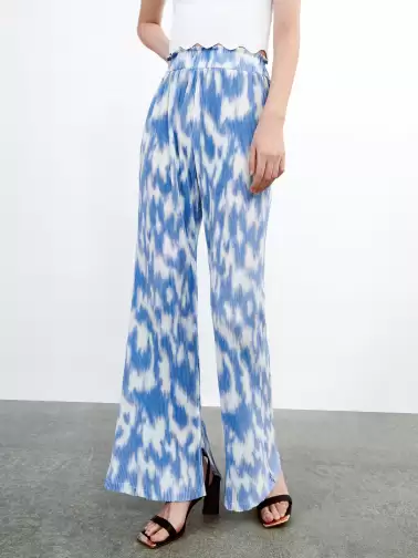 Women Flared High-Rise Trousers - image 2