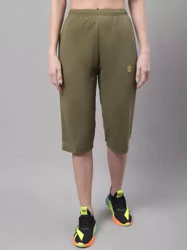Women Solid Cotton Capris - image 2