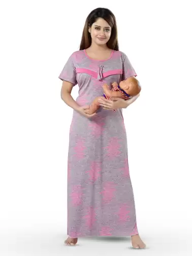 Printed Satin Nightdress - image 2